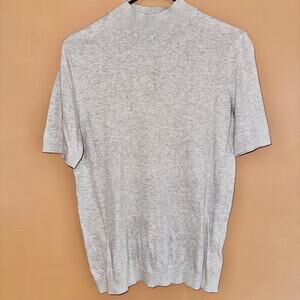 ASOS Men's Mock Neck Sweater Tee Heathered Gray - Large